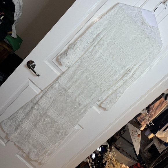 EUC ERES crocheted lace maxi dress beach cover size M - Picture 9 of 11